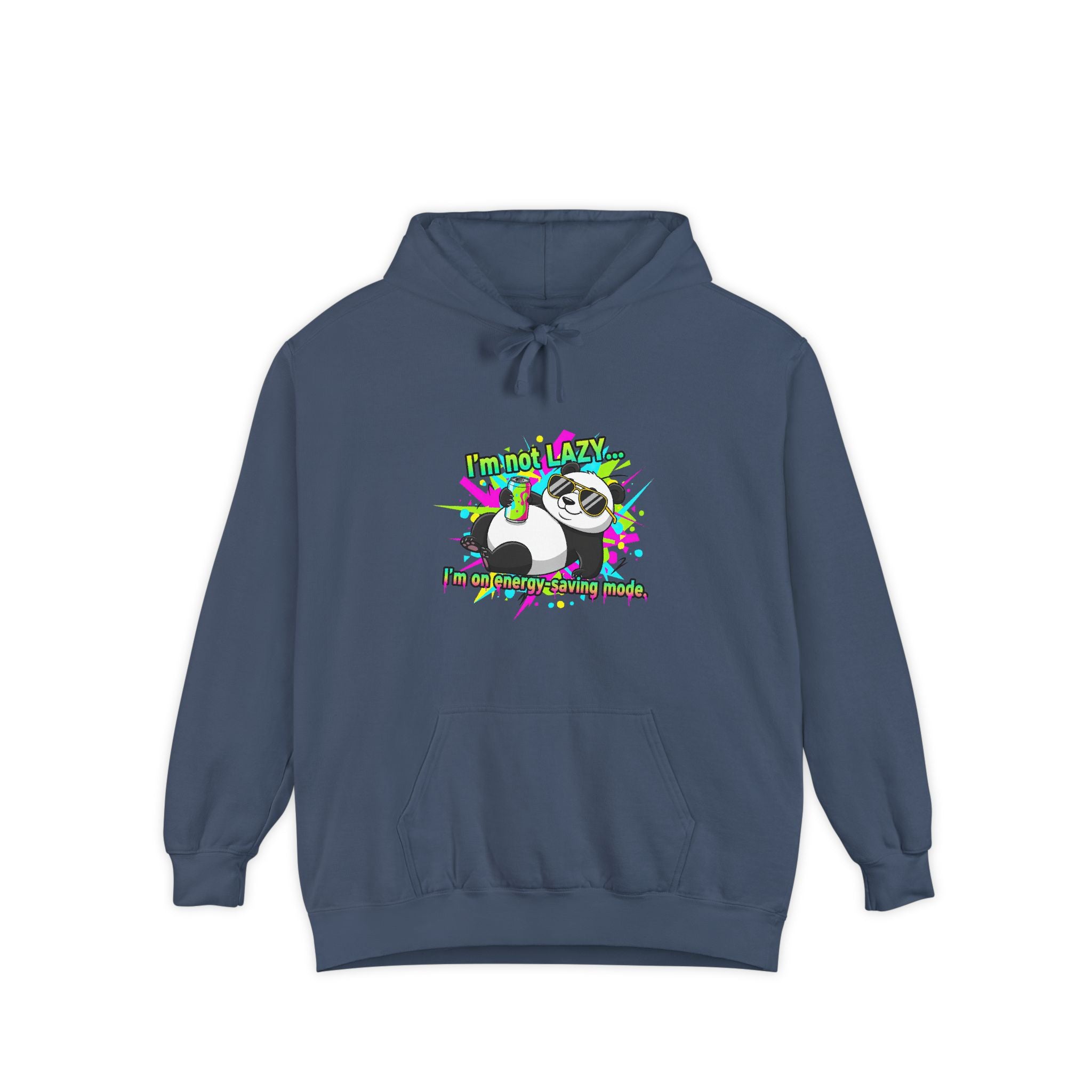 "I'm Not Lazy, I'm on Energy Saving Mode" Graphic Pullover-Panda Dance Hoodie