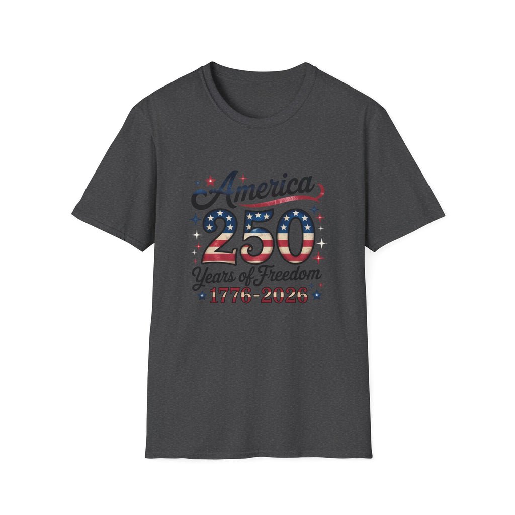 America — 250 Years of Freedom 1776–2026 Patriotic Tee