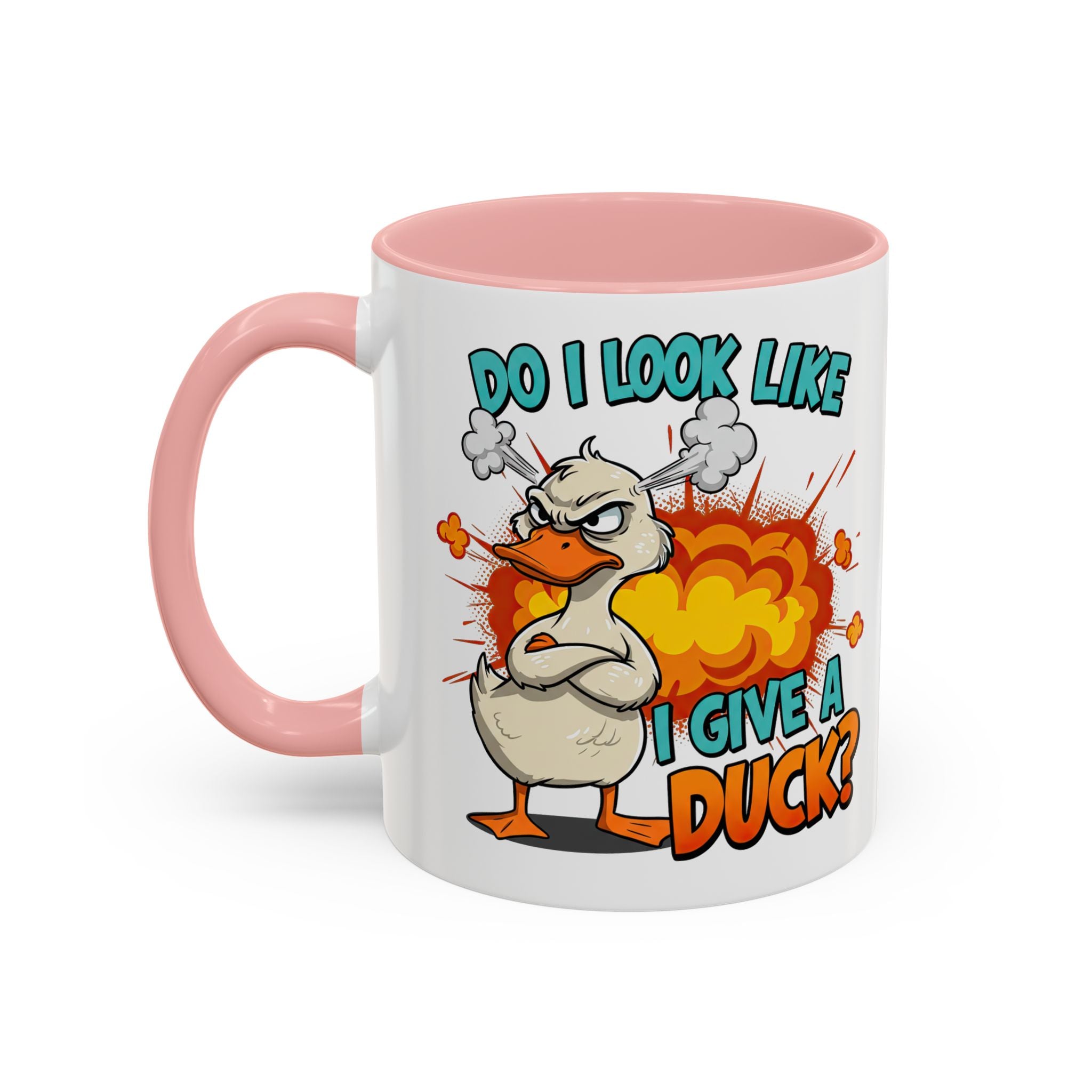 “Do I Look Like I Have A Duck?” Coffee Mug -Accent Ceramic Mug