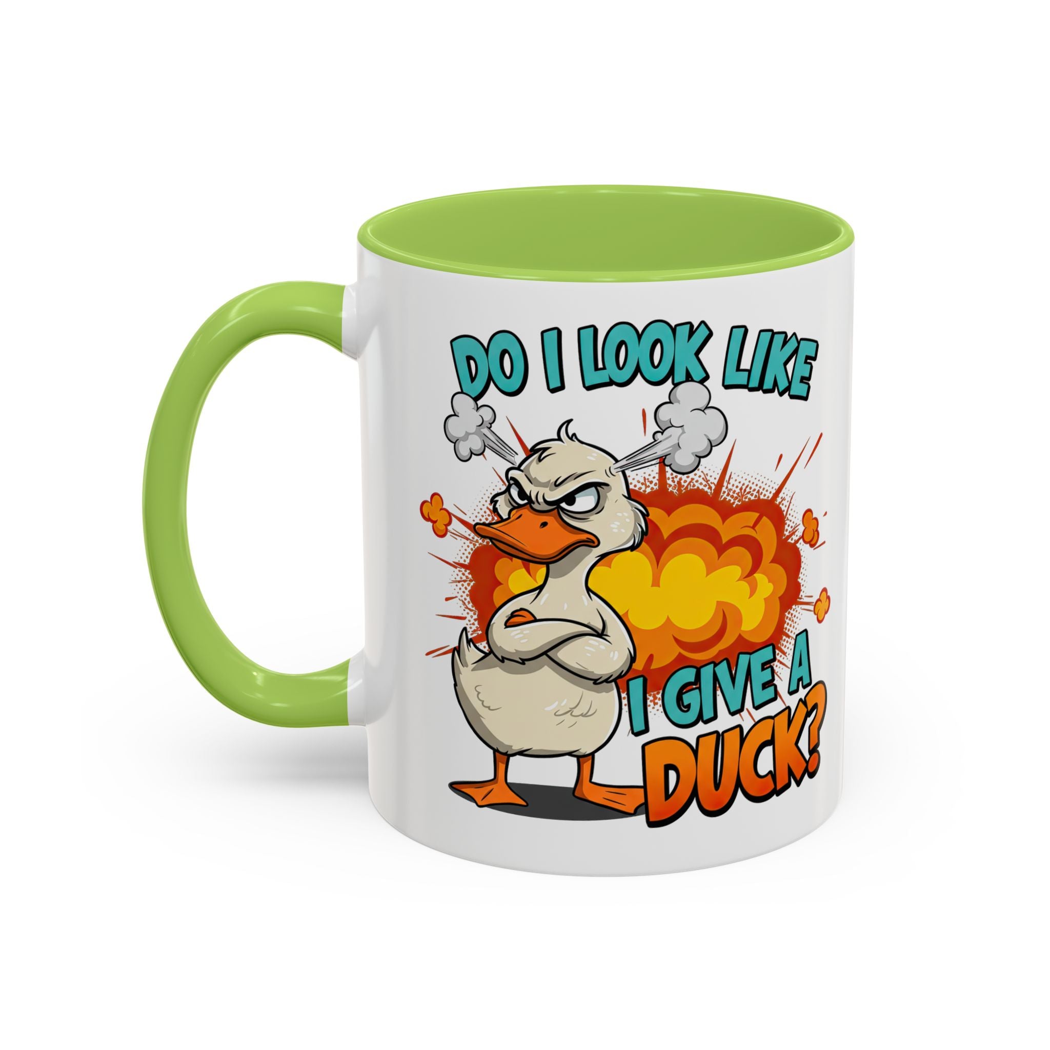 “Do I Look Like I Have A Duck?” Coffee Mug -Accent Ceramic Mug