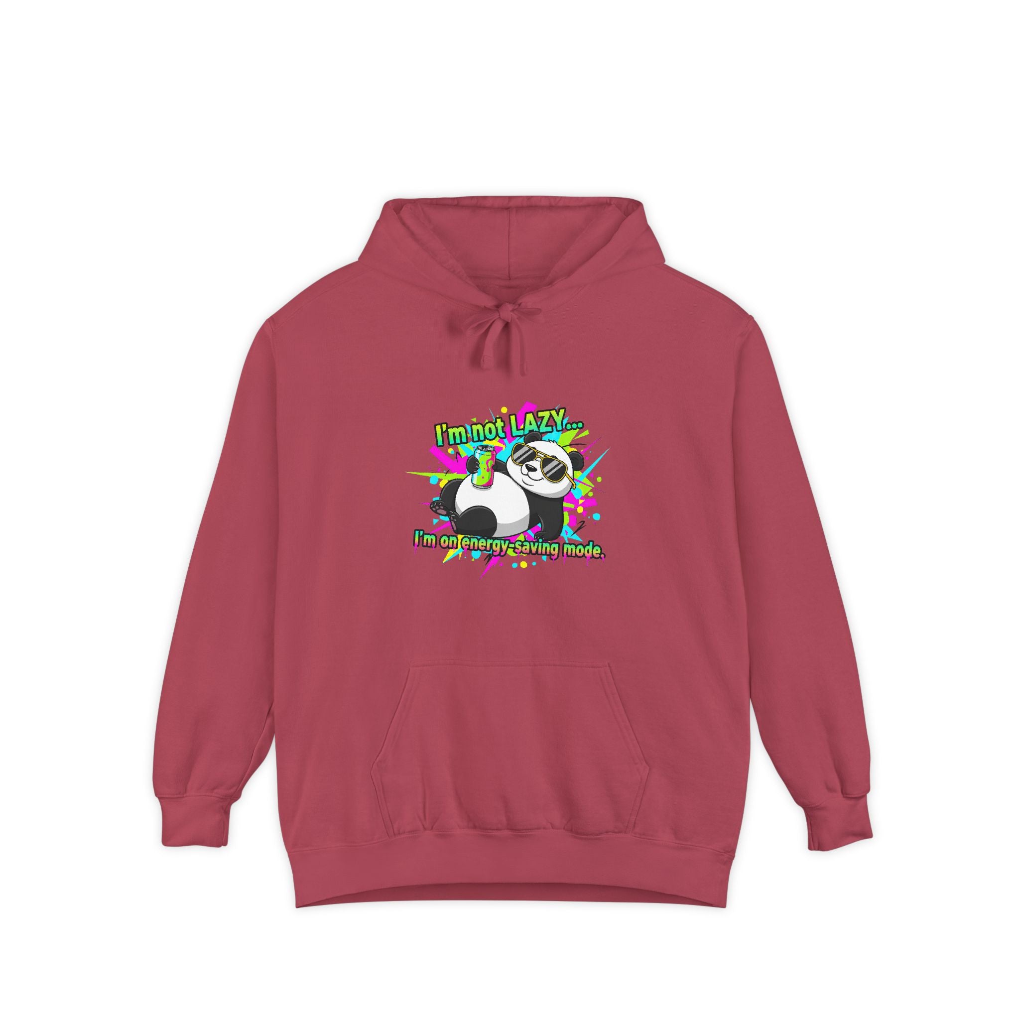 "I'm Not Lazy, I'm on Energy Saving Mode" Graphic Pullover-Panda Dance Hoodie