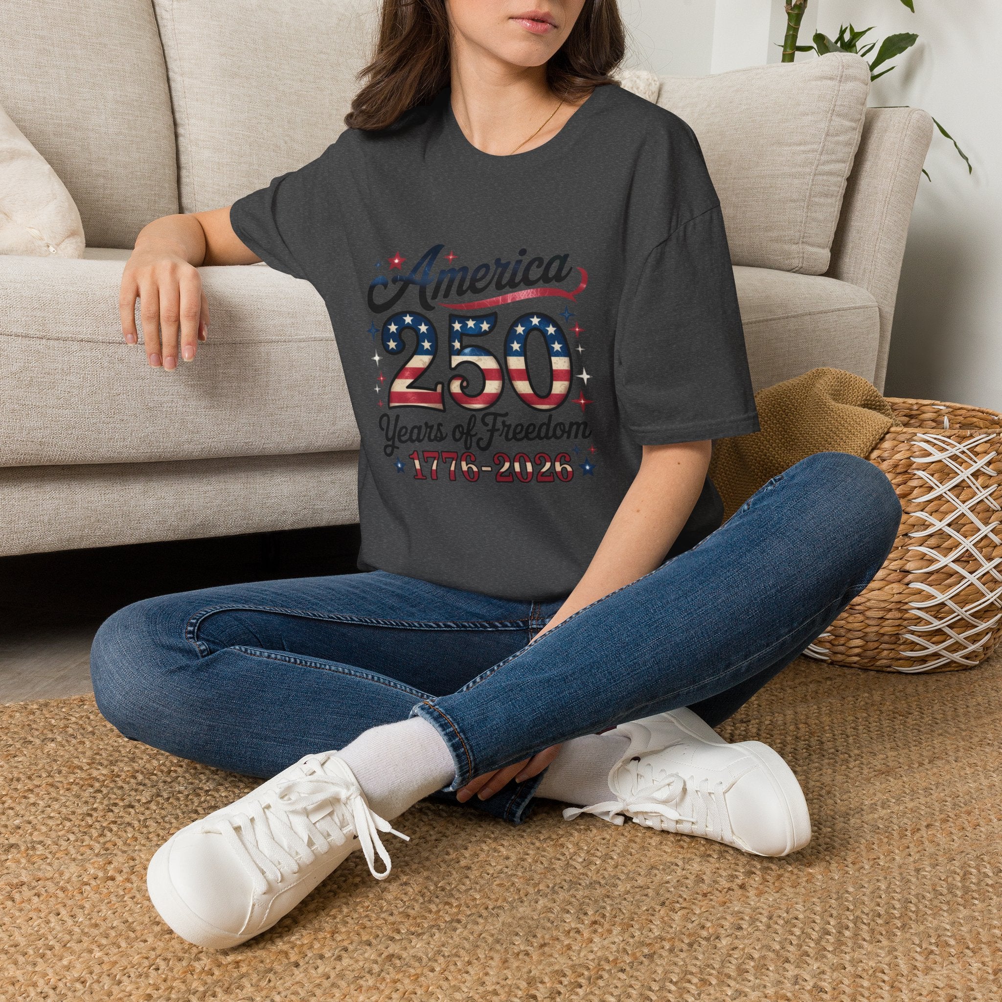 America — 250 Years of Freedom 1776–2026 Patriotic Tee