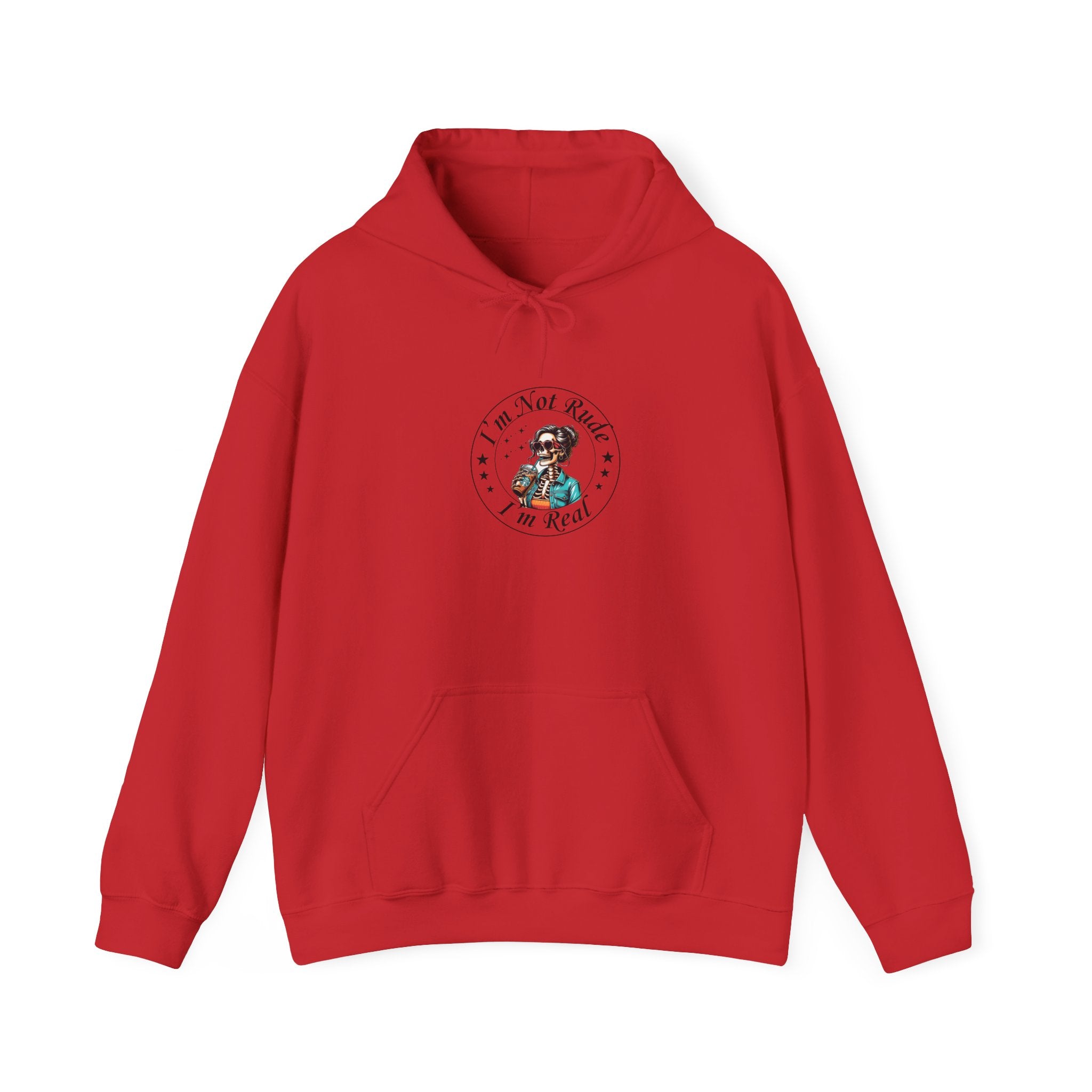 "I’m Not Rude, I’m Real" Retro Dog Graphic Hooded Sweatshirt