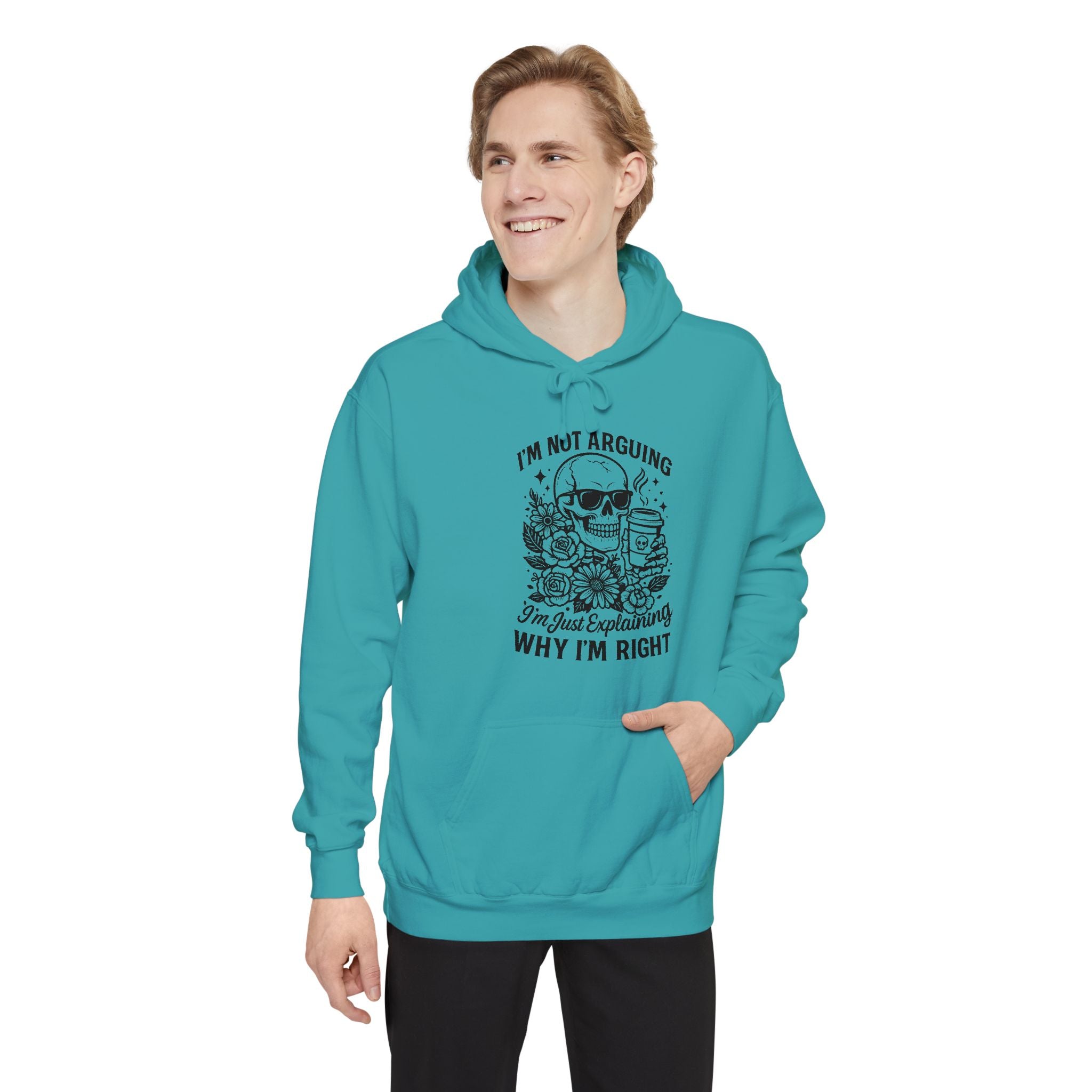 "I'm Not Arguing, "I'm Just Explaining Why I'm Right" Skull Hoodie - Funny   Pullover