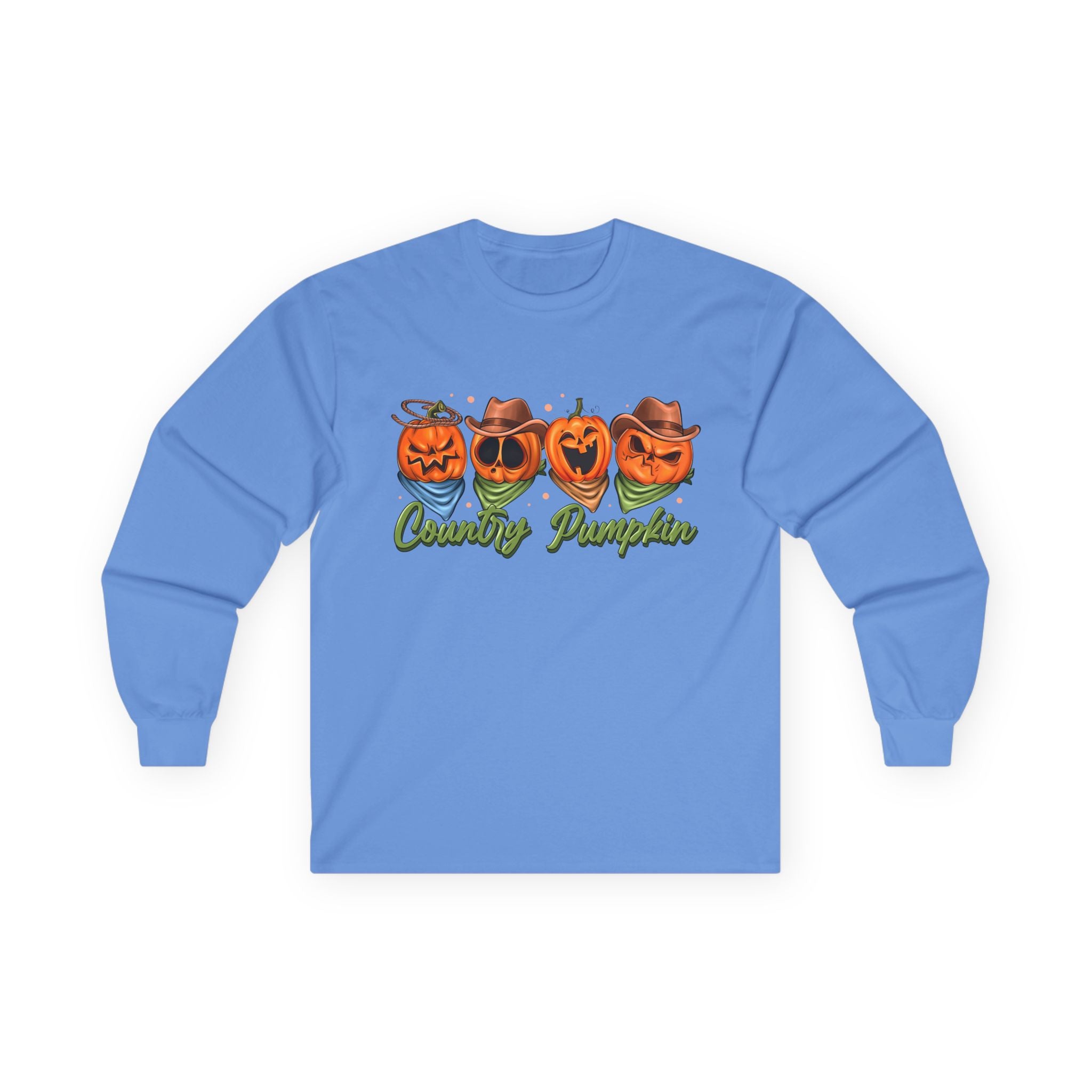 'Country Pumpkins' Jack-O'-Lantern Graphic Long Sleeve Tee