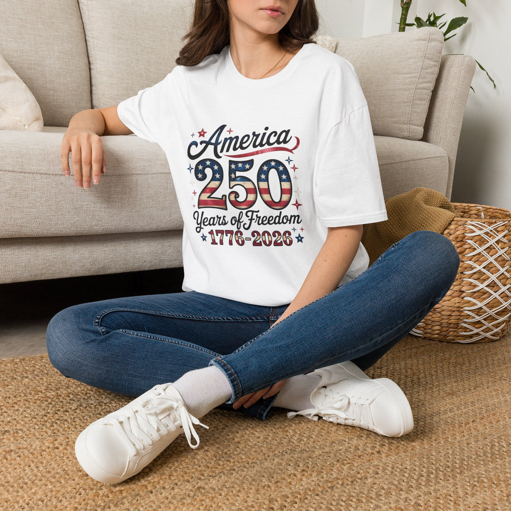 America — 250 Years of Freedom 1776–2026 Patriotic Tee