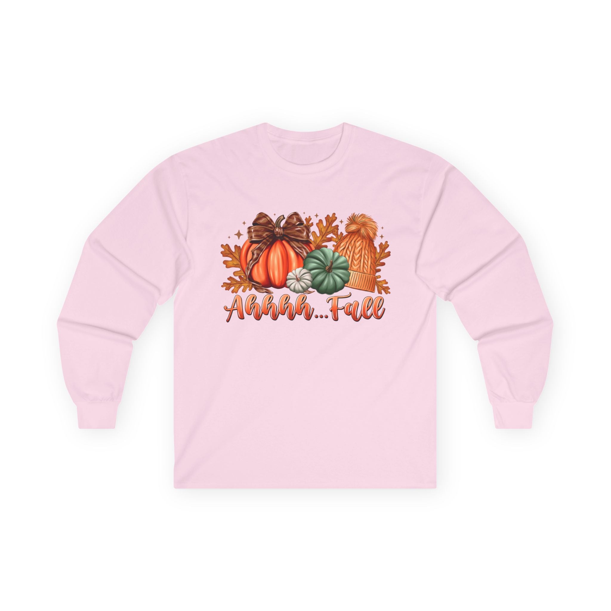 "Aahh... Fall" Fall Pumpkins Cozy Autumn Long Sleeve Tee