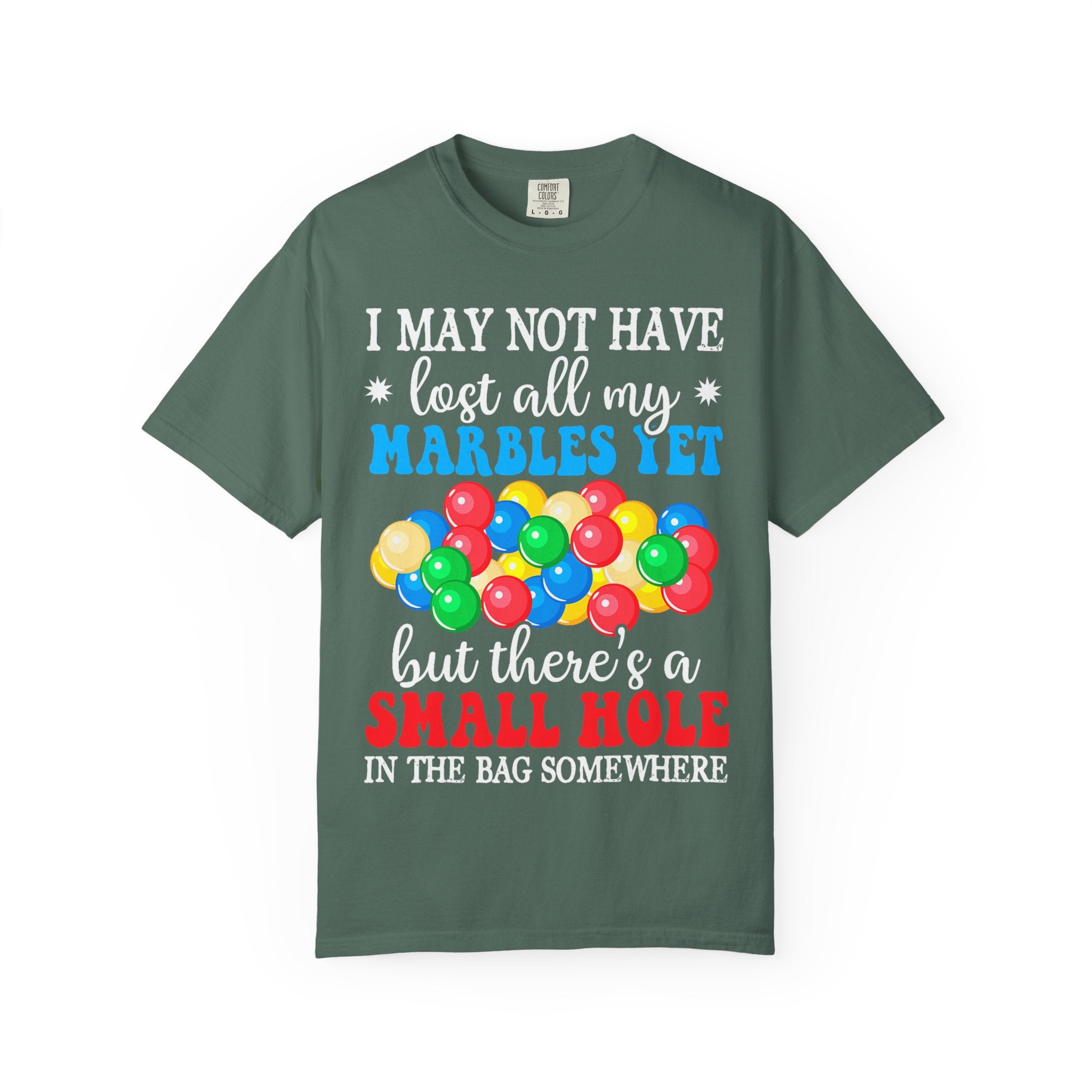 'Lost All My Marbles' Humorous Retro Marbles Design Graphic T-Shirt