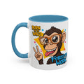 "Forced to Work" Funny Nerd Monkey Design, Accent Coffee Mug -11/15oz