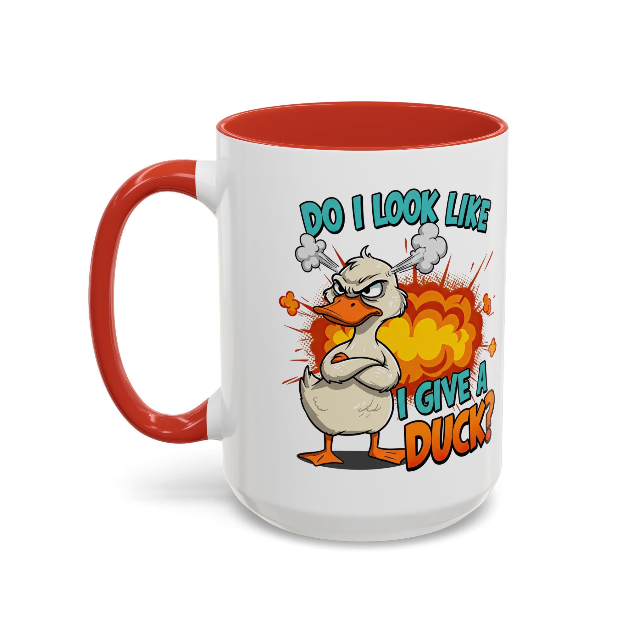 “Do I Look Like I Have A Duck?” Coffee Mug -Accent Ceramic Mug