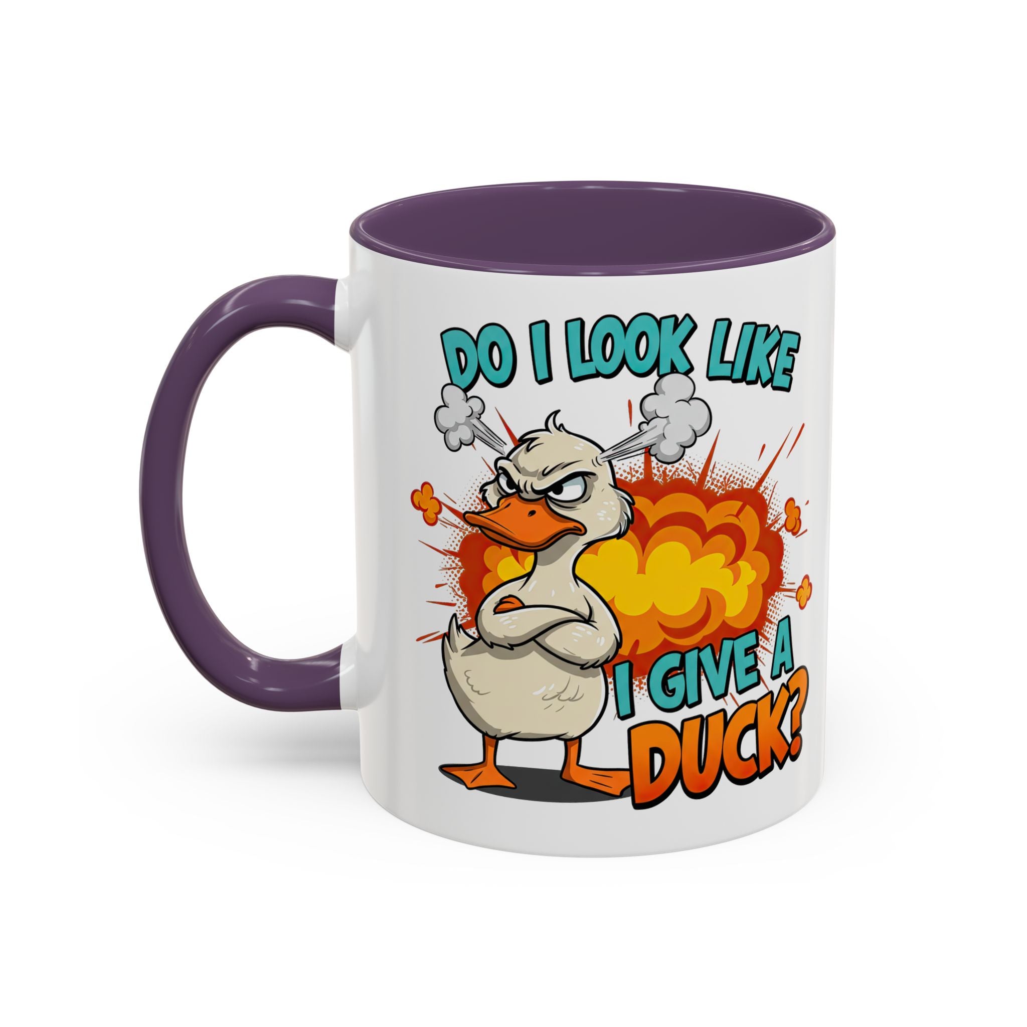 “Do I Look Like I Have A Duck?” Coffee Mug -Accent Ceramic Mug