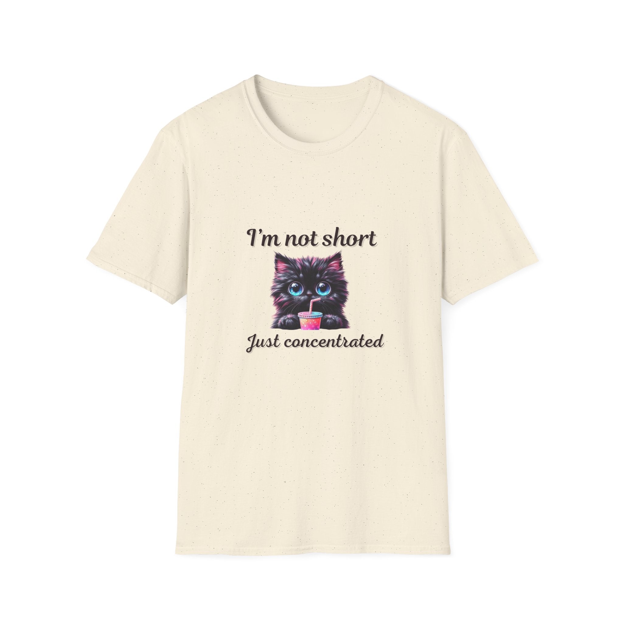 "I'm Not Short, Just Concentrated" Cute Cat Graphic Tee