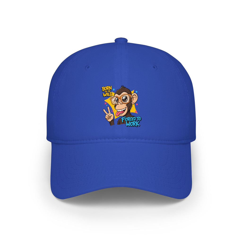 "Born Wild, Fueled by Work" Monkey Graphic Cap – Low Profile Baseball Hat