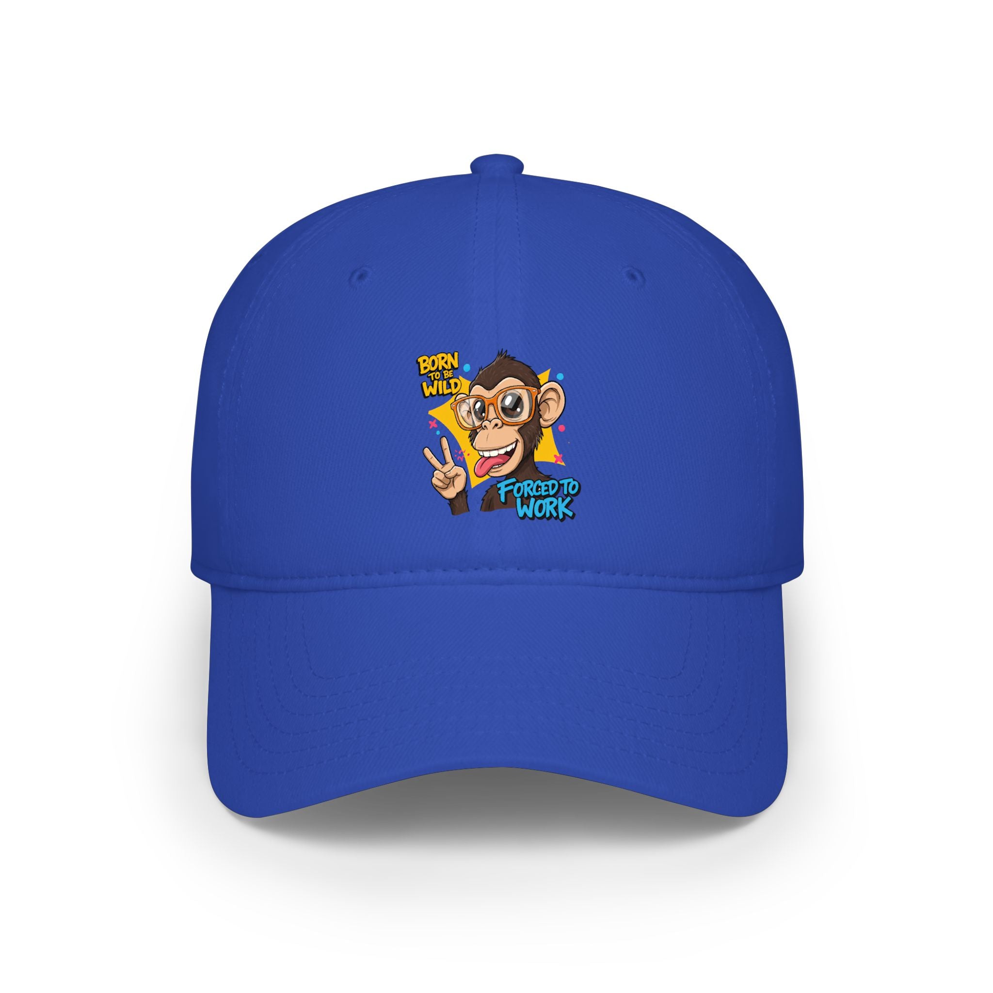 "Born Wild, Fueled by Work" Monkey Graphic Cap – Low Profile Baseball Hat