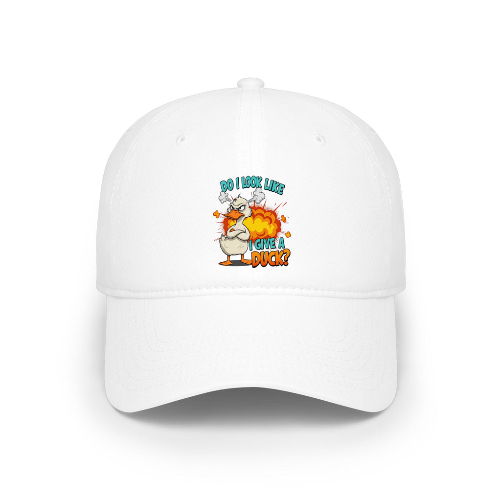 'Do I Look Like I Give a Duck?' Funny Angry Duck Baseball Hat-Low Profile Cap