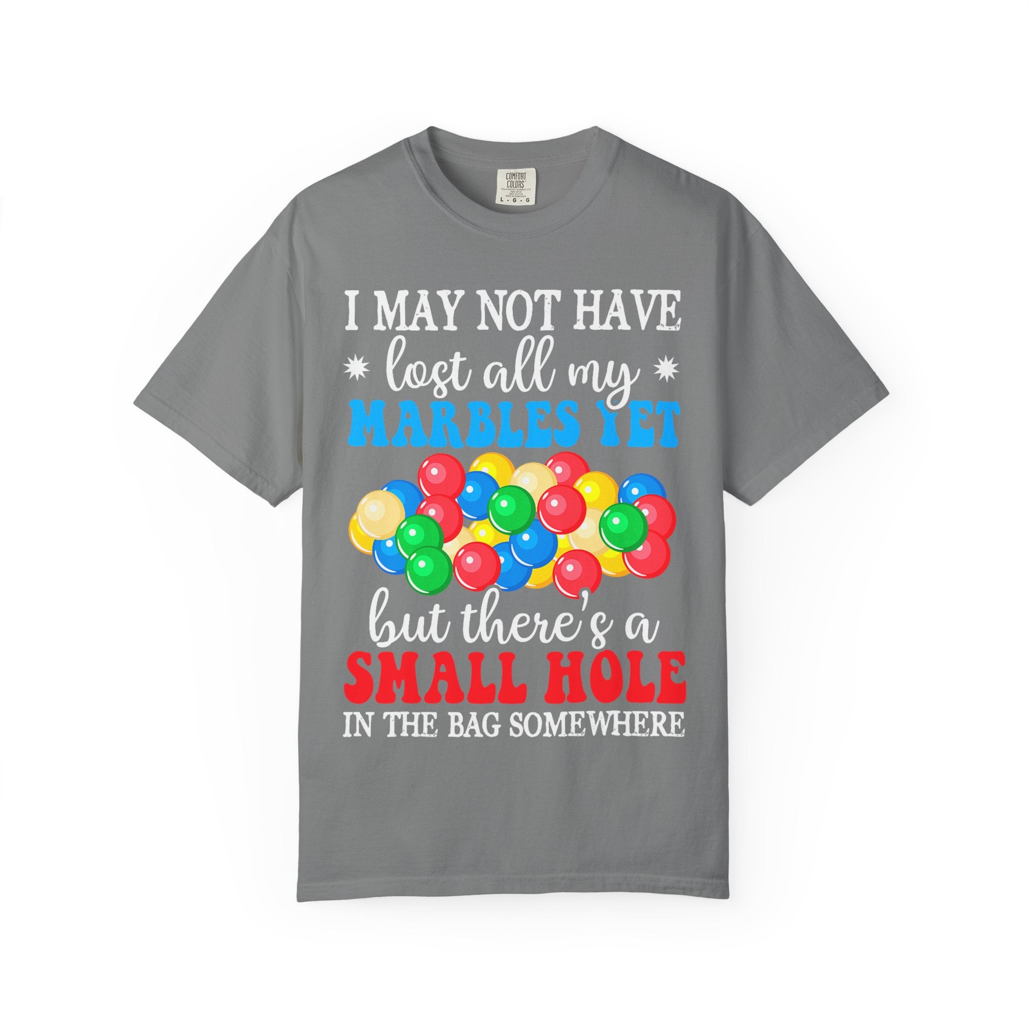'Lost All My Marbles' Humorous Retro Marbles Design Graphic T-Shirt