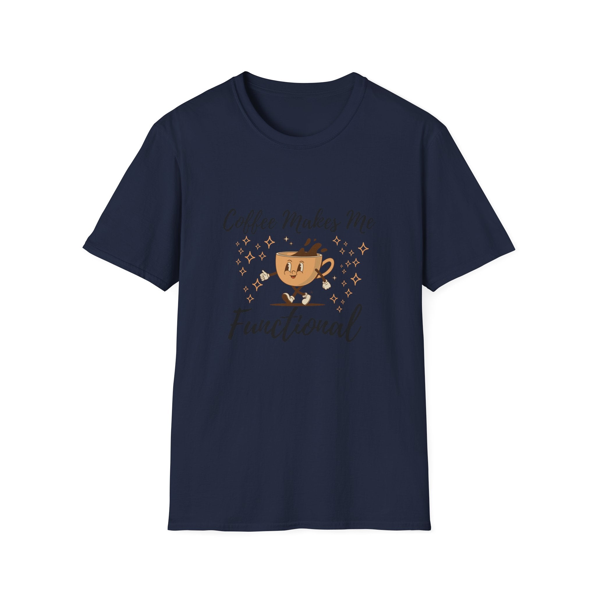 "Coffee Makes Me Functional" T-Shirt-for Coffee Lovers Coffee Mug Graphic Tee