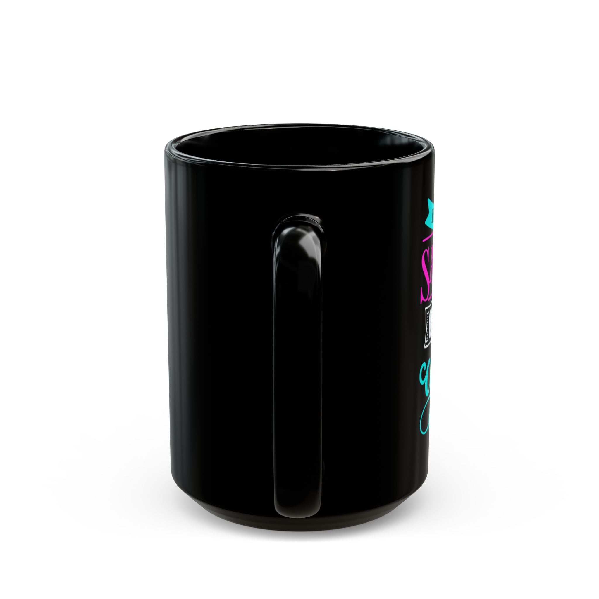 "If Only Sarcasm Burned Calories" Colorful Feminism Design Black Ceramic Mug (11oz & 15oz)