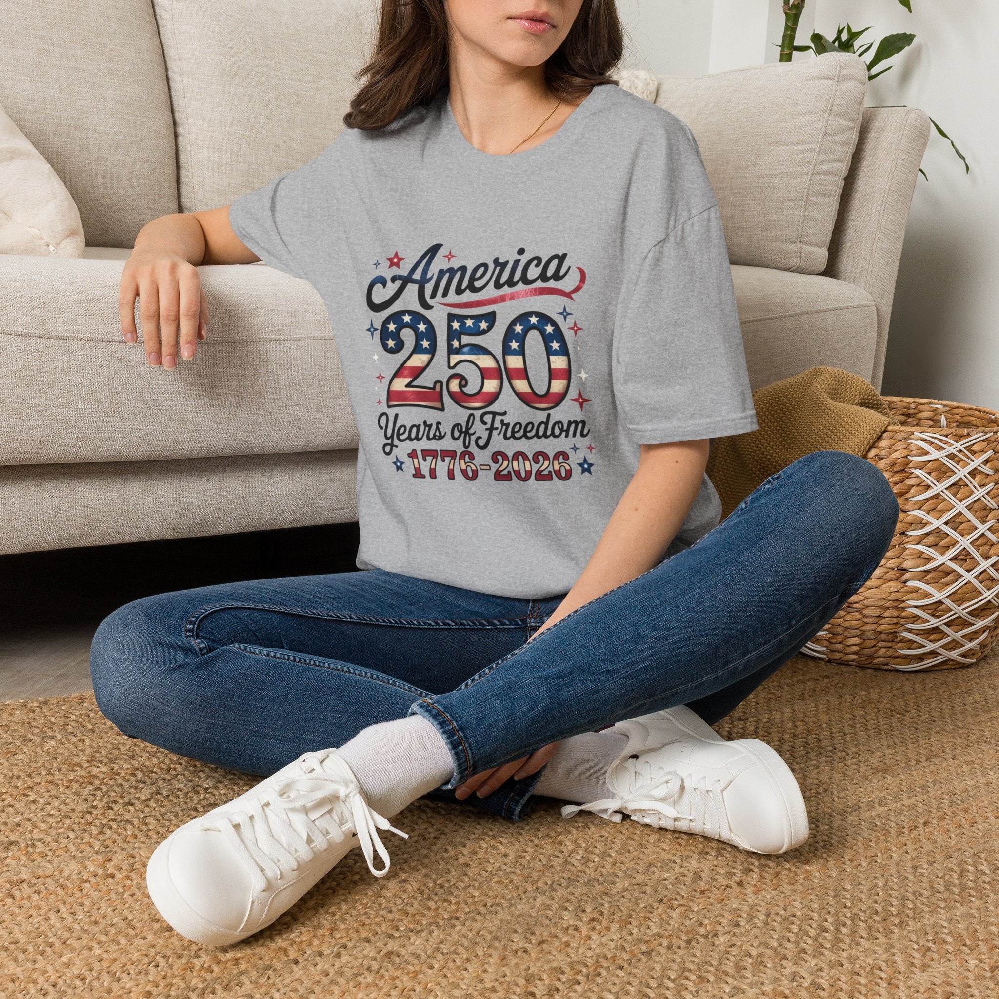 America — 250 Years of Freedom 1776–2026 Patriotic Tee
