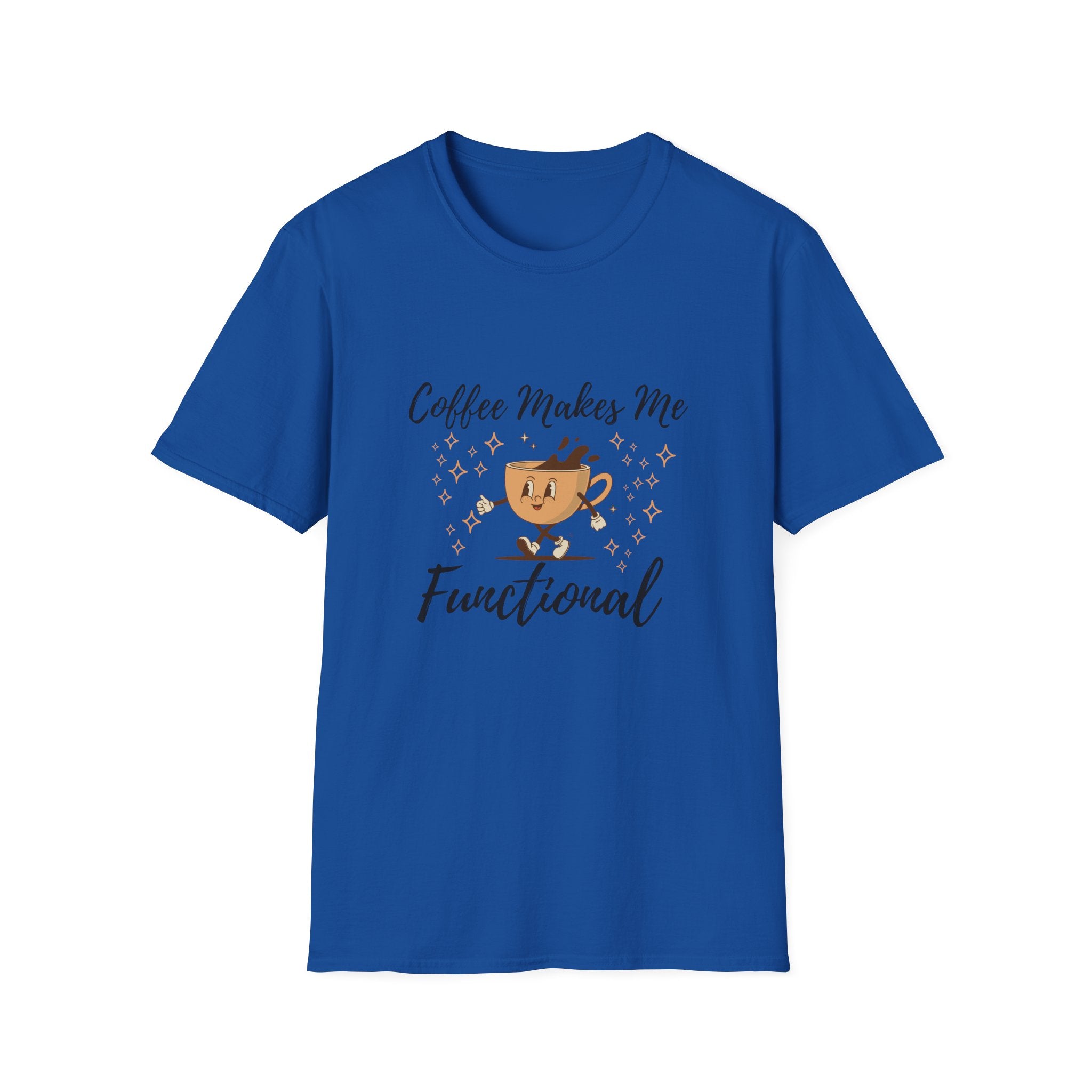 "Coffee Makes Me Functional" T-Shirt-for Coffee Lovers Coffee Mug Graphic Tee