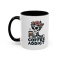 Coffee Addict Floral Accent Mug — 11/15oz Ceramic Coffee Lover Gift