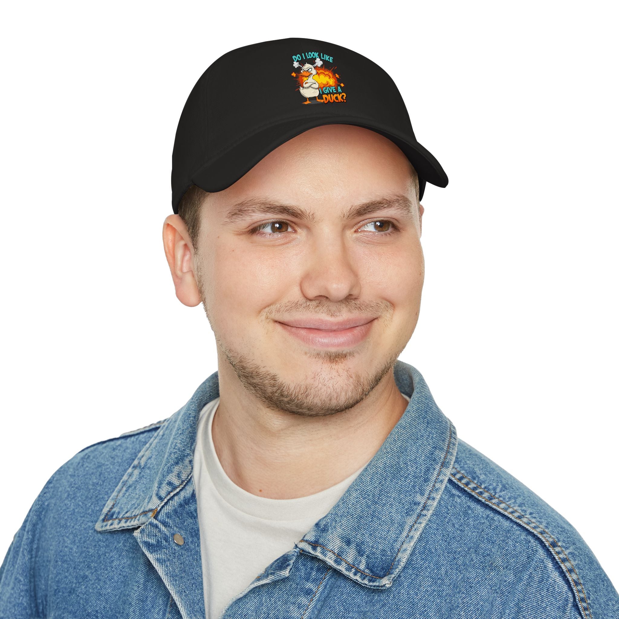 'Do I Look Like I Give a Duck?' Funny Angry Duck Baseball Hat-Low Profile Cap