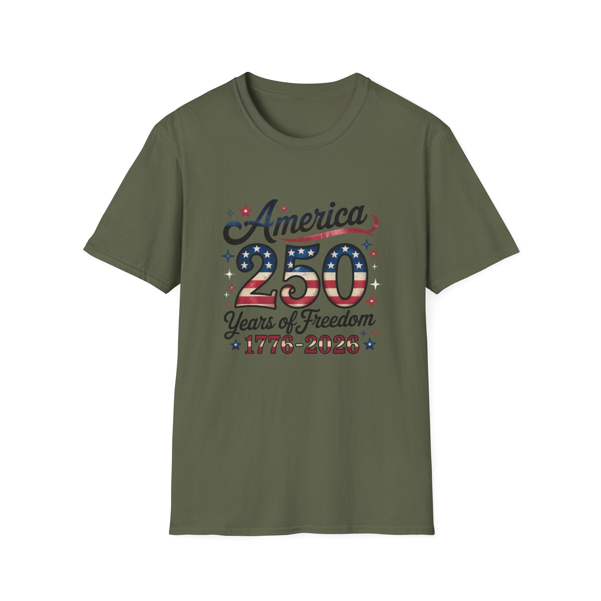 America — 250 Years of Freedom 1776–2026 Patriotic Tee