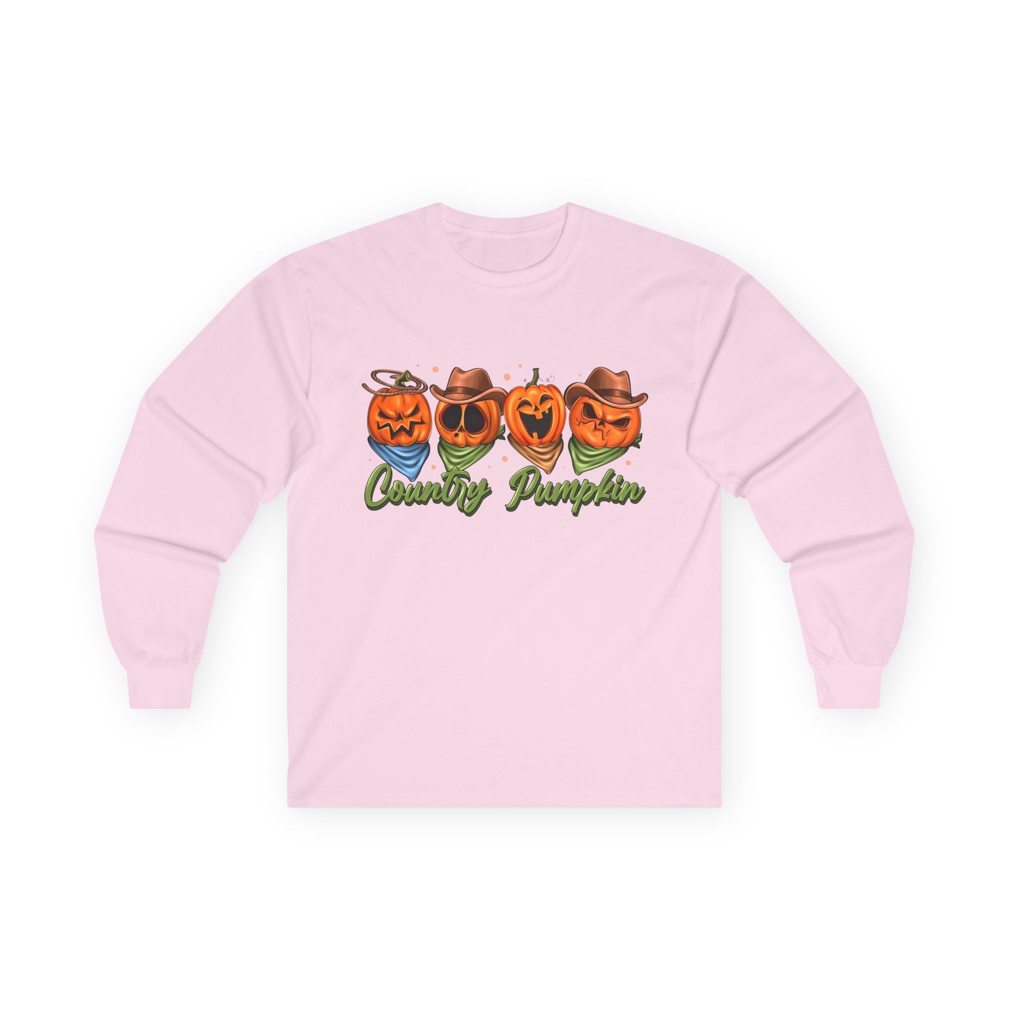 'Country Pumpkins' Jack-O'-Lantern Graphic Long Sleeve Tee