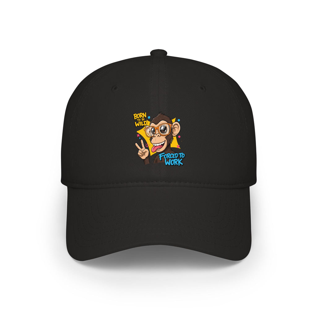 "Born Wild, Fueled by Work" Monkey Graphic Cap – Low Profile Baseball Hat