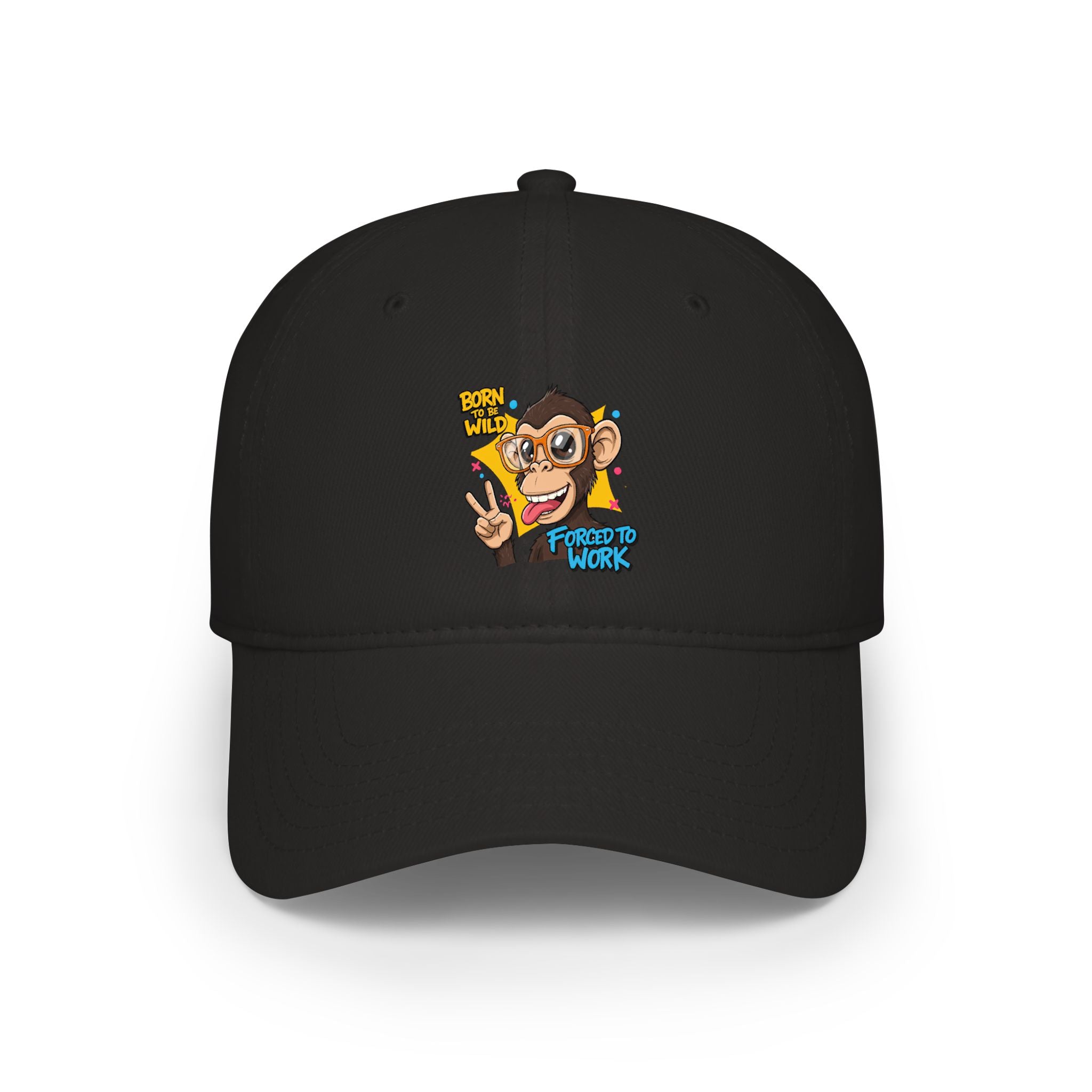 "Born Wild, Fueled by Work" Monkey Graphic Cap – Low Profile Baseball Hat