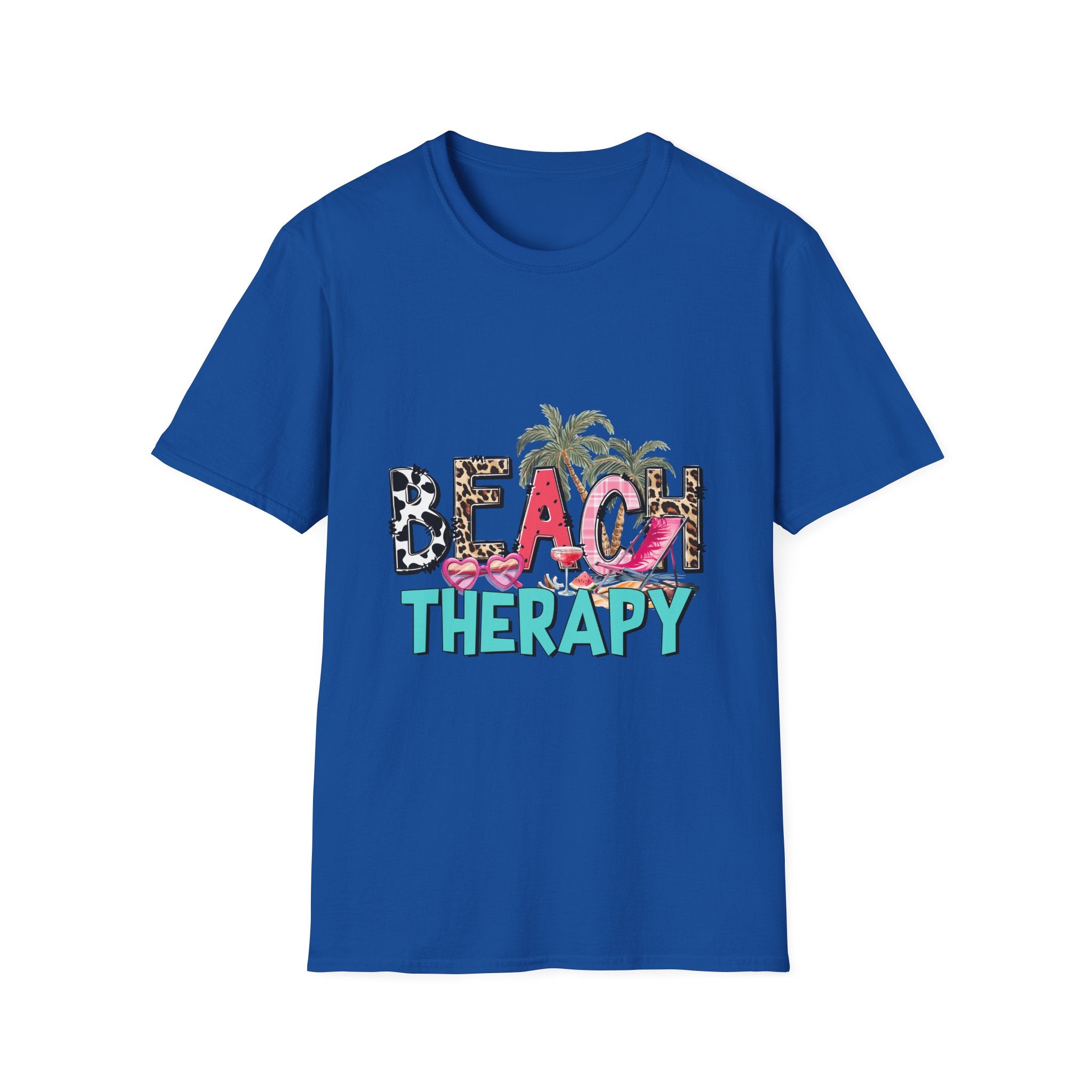 Beach Therapy Palm Trees & Leopard Print Summer Tee