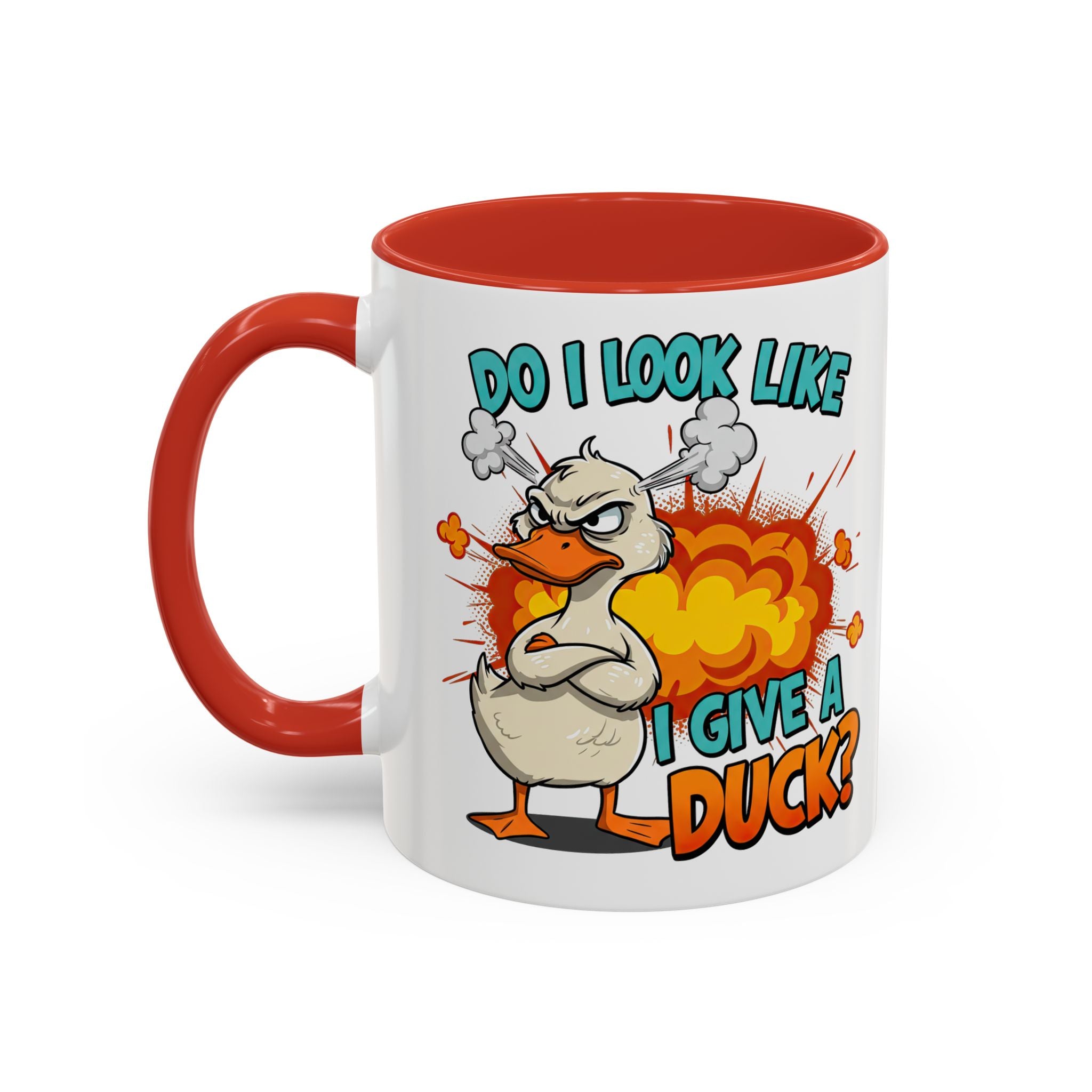 “Do I Look Like I Have A Duck?” Coffee Mug -Accent Ceramic Mug