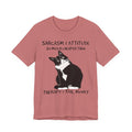 "Sarcasm & Attitude So Much Cheaper Than Therapy & Bail Money" Sarcastic Cat Tee