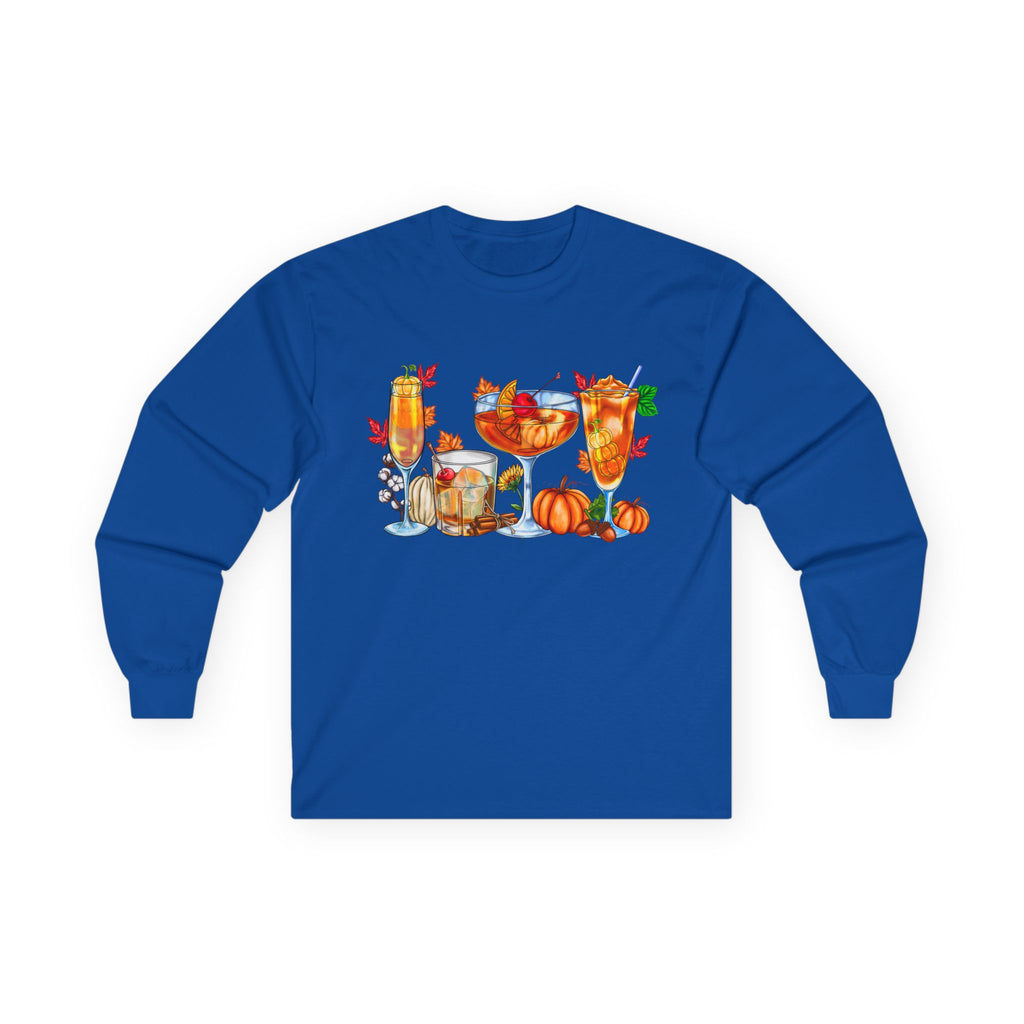 Fall Harvest Pumpkin Spice & Cozy Autumn Drinks Long Sleeve Tee