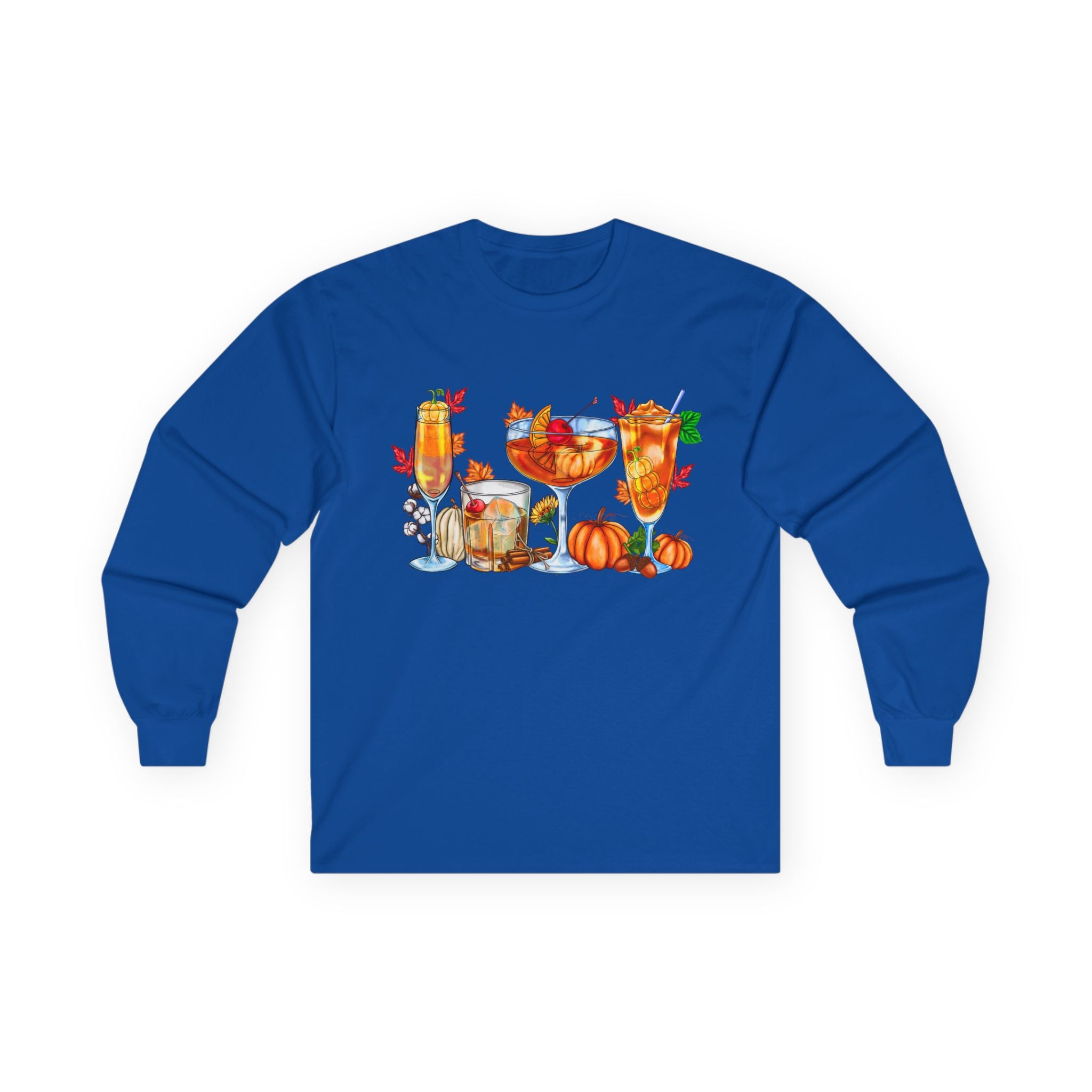 Fall Harvest Pumpkin Spice & Cozy Autumn Drinks Long Sleeve Tee
