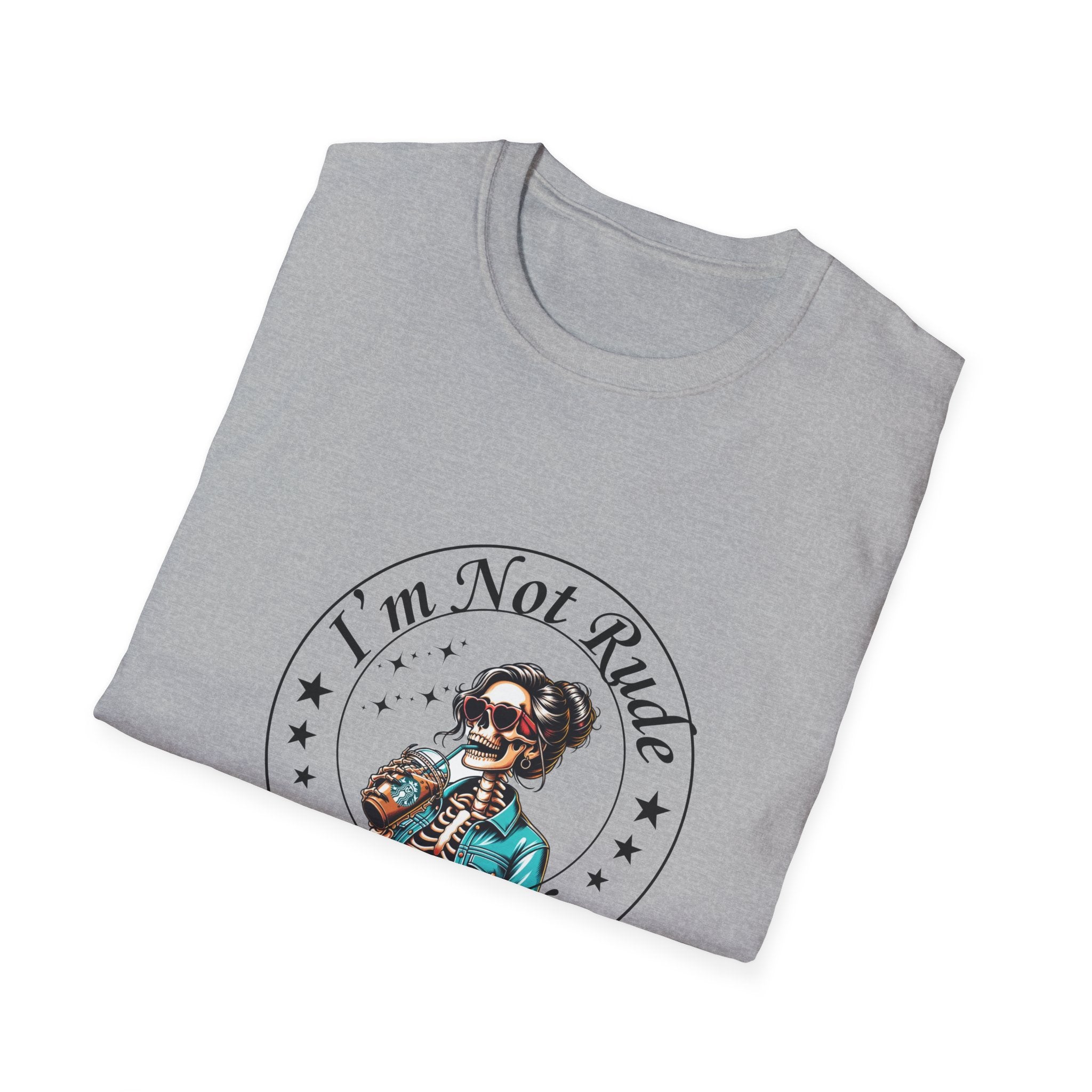 "I’m Not Rude I’m Real" Retro Skull Graphic Tee T-Shirt