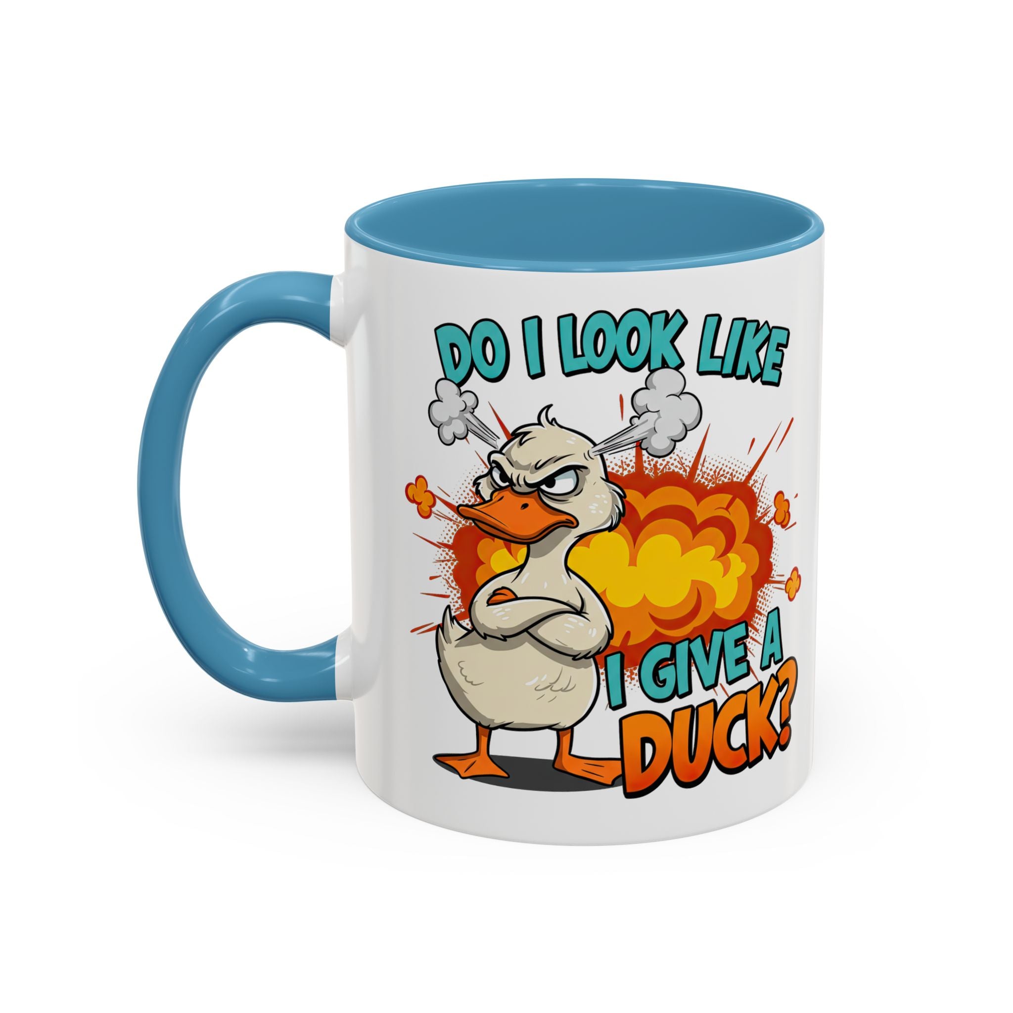“Do I Look Like I Have A Duck?” Coffee Mug -Accent Ceramic Mug