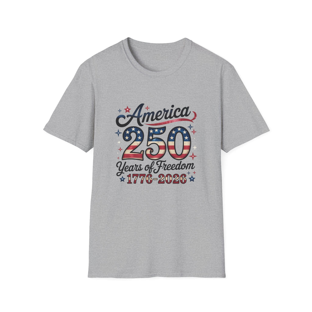 America — 250 Years of Freedom 1776–2026 Patriotic Tee