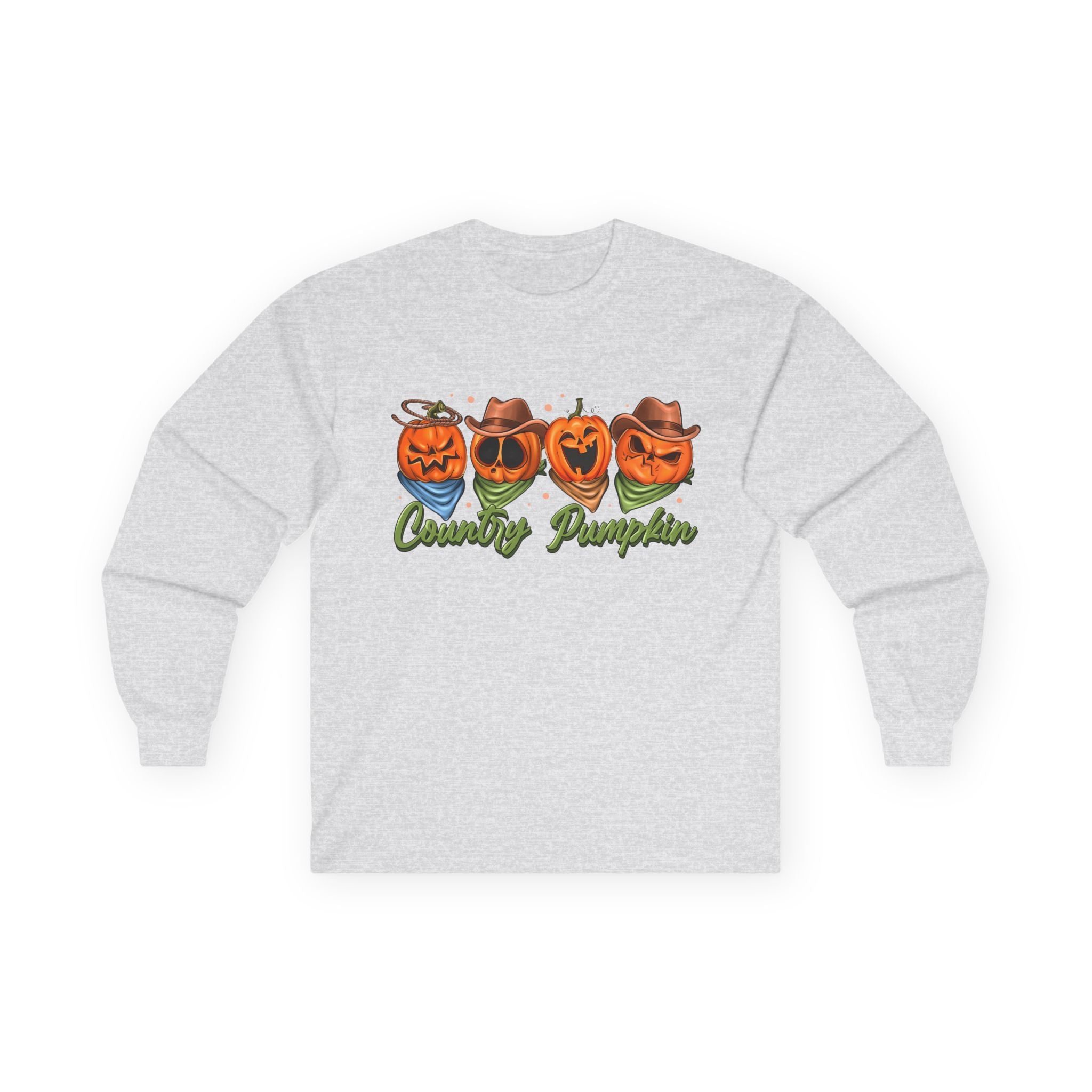 'Country Pumpkins' Jack-O'-Lantern Graphic Long Sleeve Tee