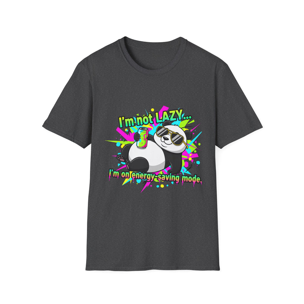 "I'm Not Lazy... I'm on Energy-Saving Mode" Funny Panda Graphic Tee