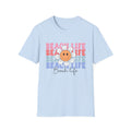 Beach Life Daisy Retro Smile Sun Graphic T‑Shirt
