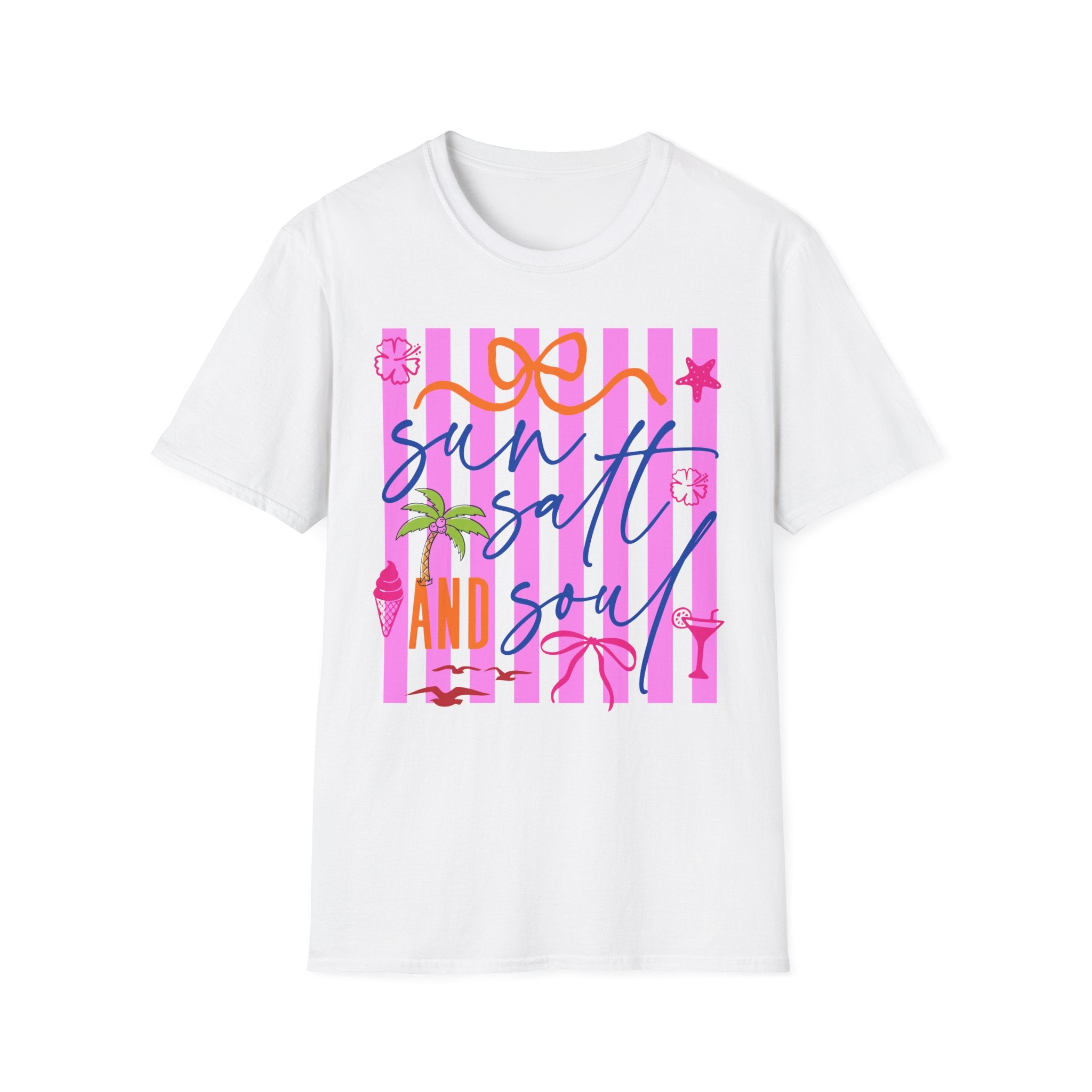 Sun, Salt & Sea Beachy Pink Striped Summer Tee