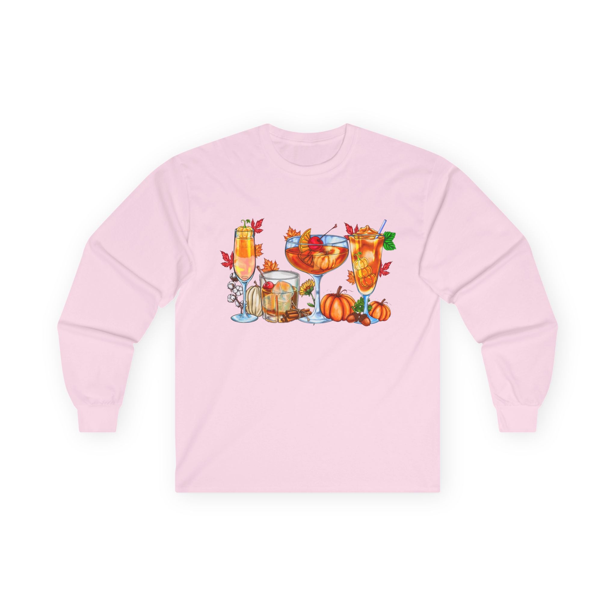 Fall Harvest Pumpkin Spice & Cozy Autumn Drinks Long Sleeve Tee