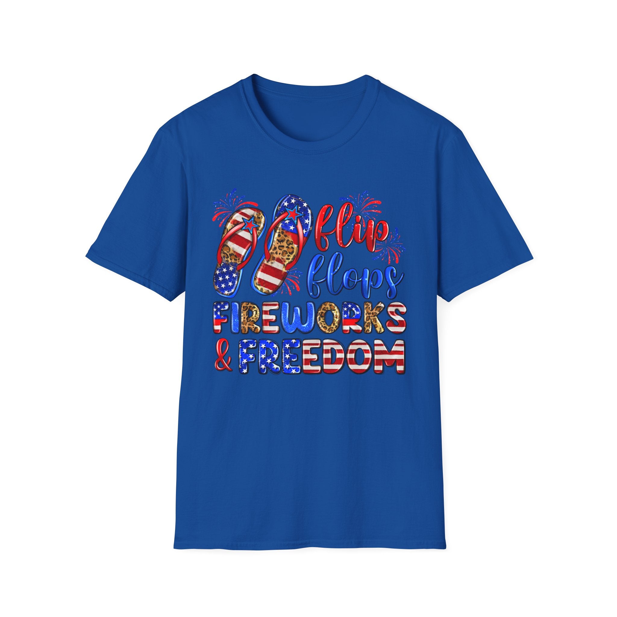 "Flip Flops Fireworks & Freedom" 4th of July Tee