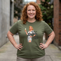 "Powered by Sparkle, Sass & Stress" Retro Pinup Graphic Tee