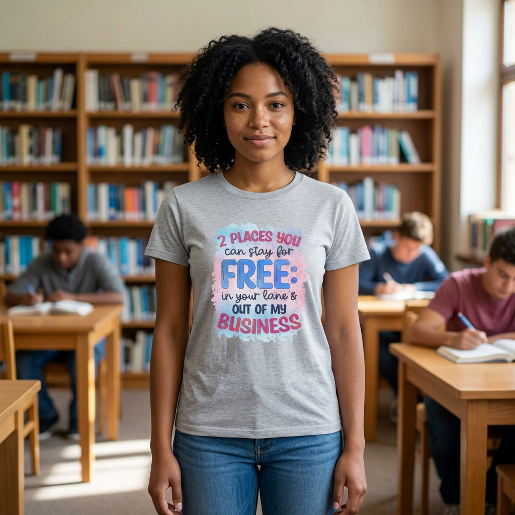 "Two Places You Can Stay for Free" -Unisex Soft style T-Shirt