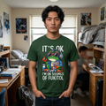 It's Ok, I am on 500 mgs of Fukitol- Cool Frog with Headphones & Snacks Graphic T-Shirt