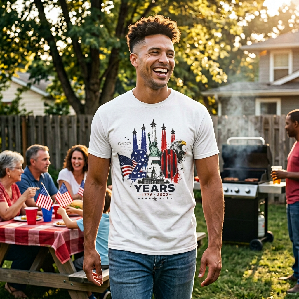 250 Years USA Patriotic – 1776–2026 Anniversary T-Shirt