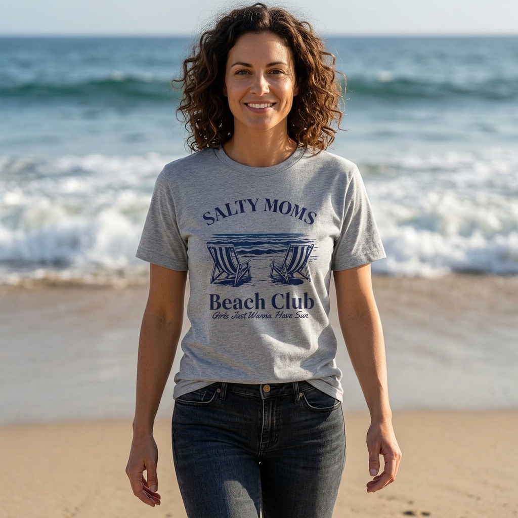 Salty Moms Beach Club — Coastal Mom Graphic Tee