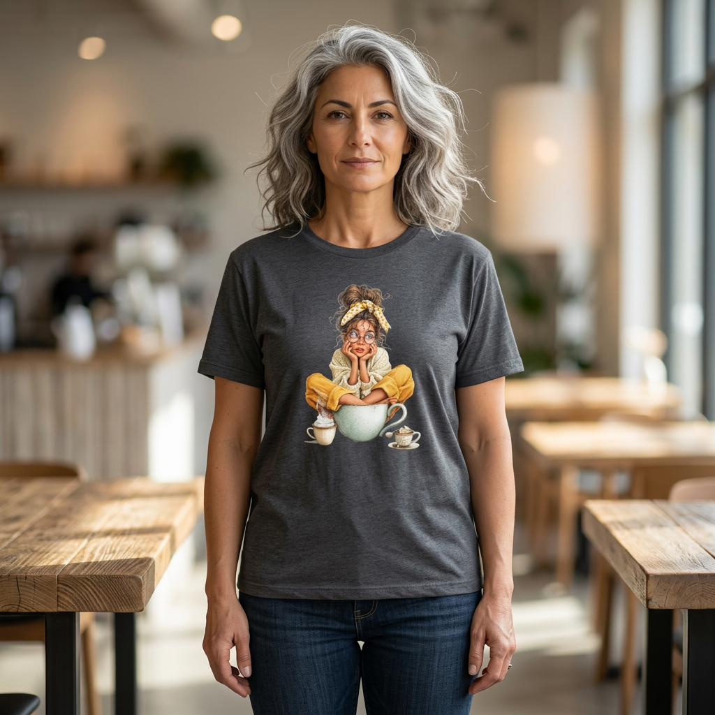 Whimsical Cozy Girl Cute Daydreamer Graphic Tee